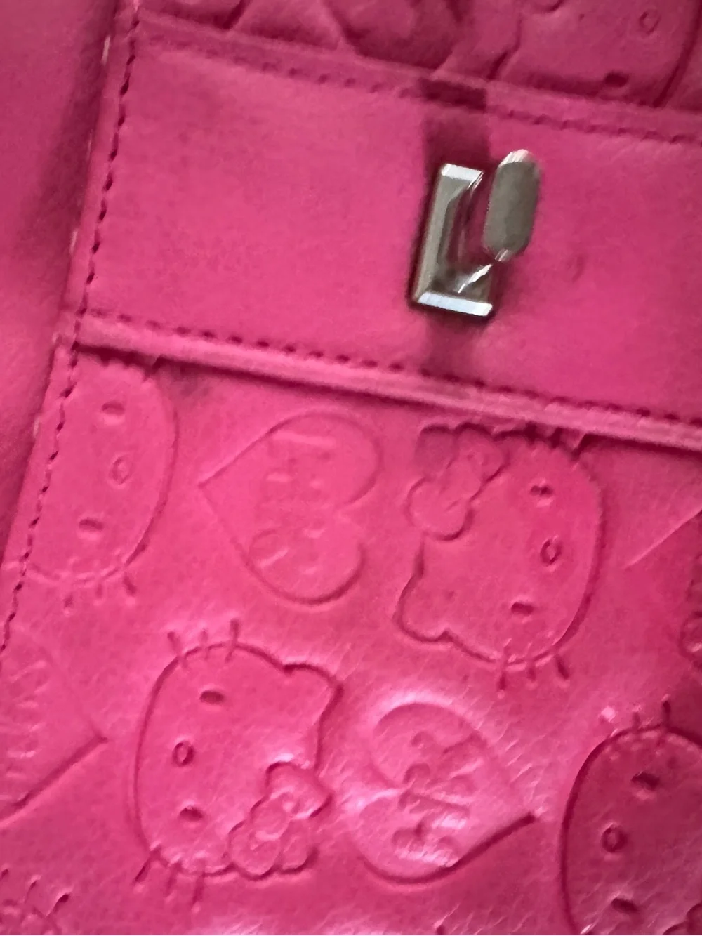 Loungefly x Hello Kitty Pink Embossed Crossbody Satchel Purse Rare Sanrio Bag